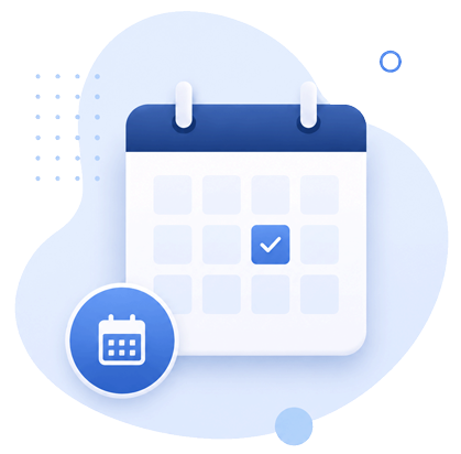 Illustration de calendrier pour réserver un appel avec Eosium